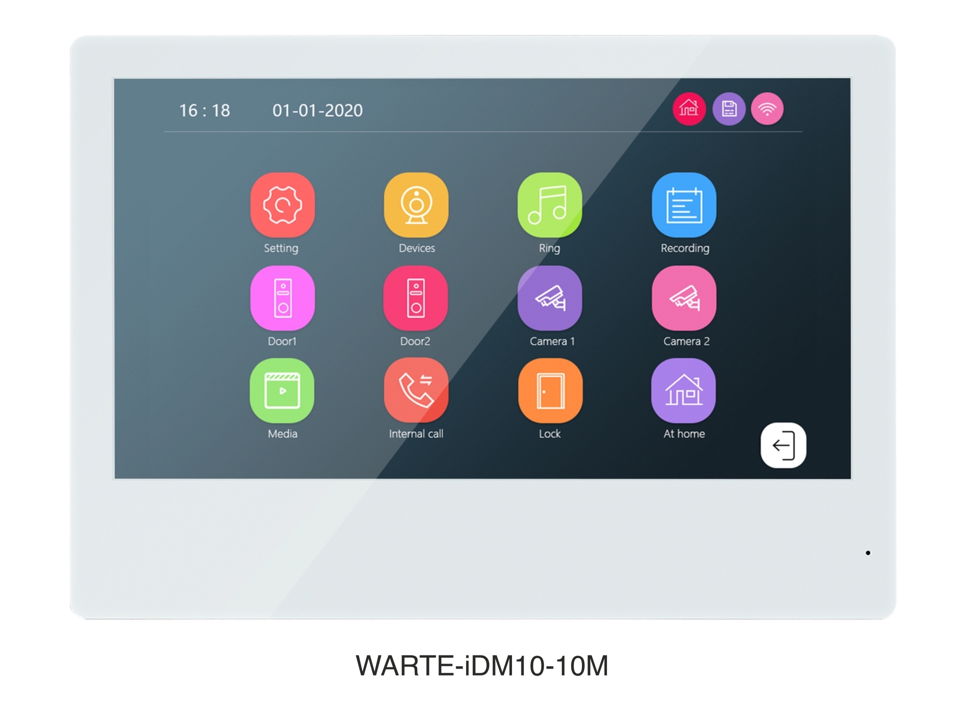WARTE-iDM10-10M MHD монитор белый (СИМФОНИЯ) 10" 