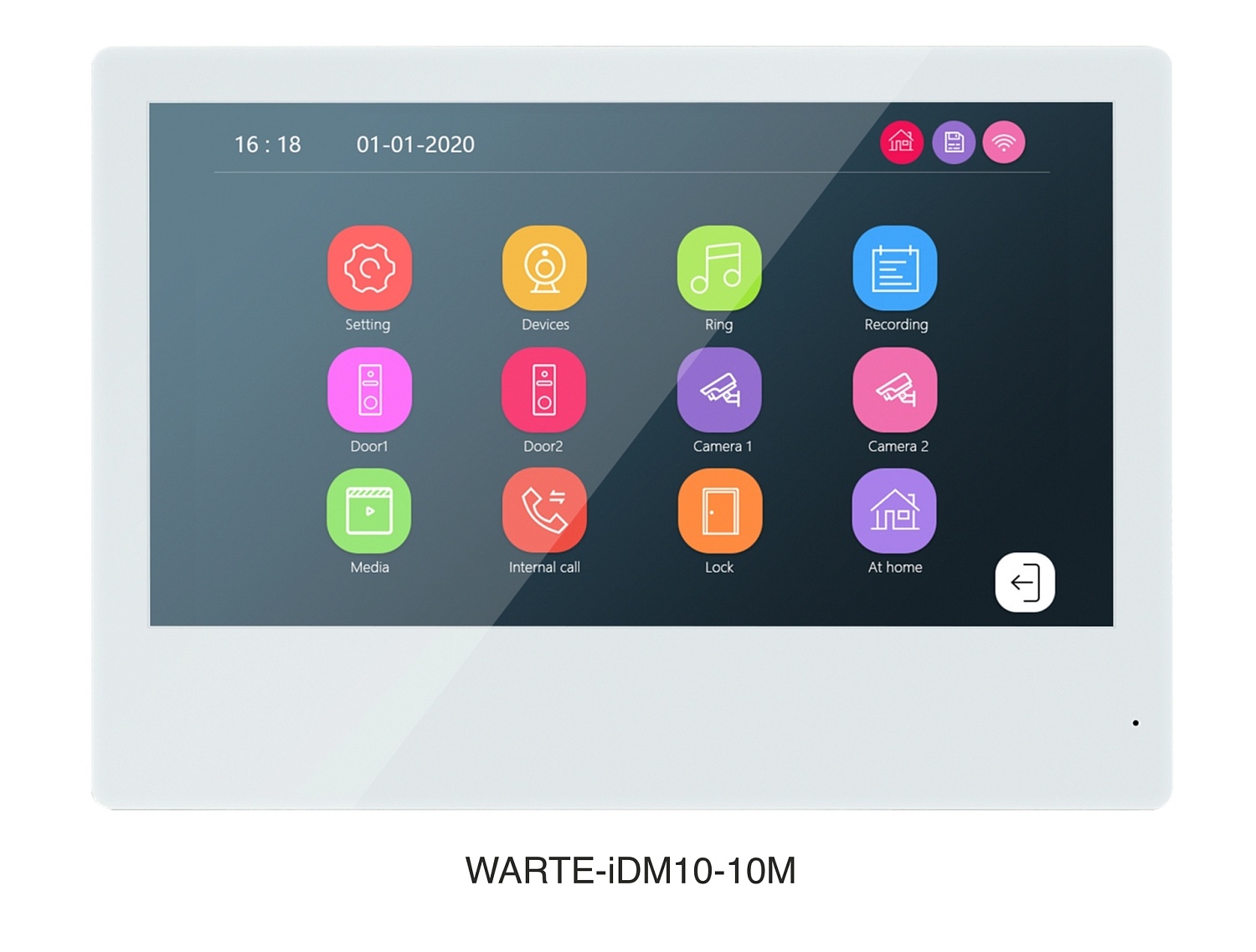 WARTE-iDM10-10M MHD монитор белый (СИМФОНИЯ) 10" 